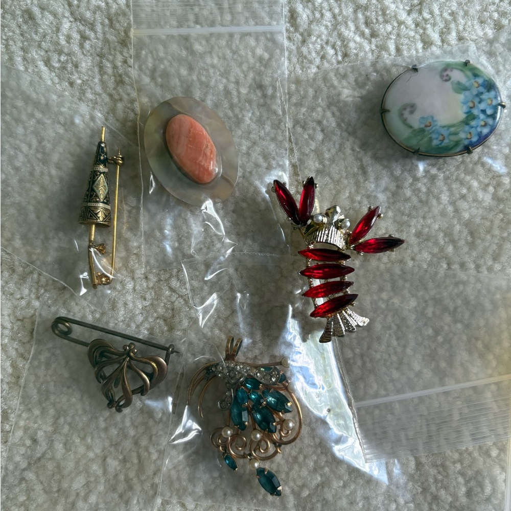Set of 6 Brooches